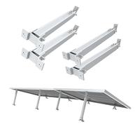 NuaSol Juego de 2 soportes para central de balcones, soporte ajustable para paneles solares para sistemas fotovoltaicos, 4 unidades, ángulo de inclinación de 15 a 30°, longitud ajustable de 390 a 693