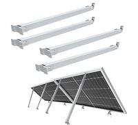 NuaSol Juego de montaje para central eléctrica de balcón, 4 unidades, soporte para módulo solar, soporte de 30° a 60°, ajustable individualmente, incluye tornillos y tuercas, soporte de panel solar de
