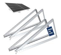 NuaSol Soporte para panel solar, hasta 105 cm, techo plano, módulo solar PV, ajustable 0-90°, juego de 4, aluminio, material de montaje