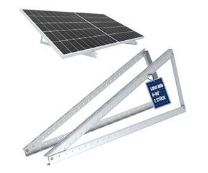 NuaSol Soporte para panel solar, hasta 105 cm, techo plano, módulo solar PV, ajustable 0-90°, set de aluminio, material de montaje, color plateado