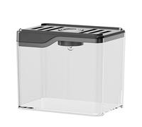 Nuatc Pequeños acuarios de escritorio de plástico tazón decoración de la habitación con luz LED colorida escritorio acuario para amigos de la familia plantas acuáticas acuario