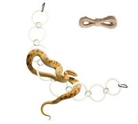 Nuatc Reptiles enriquecimiento juguete de escalada anillos acrílicos para animales pequeños mascotas serpiente terrario accesorios de ejercicio colgante cadena de reptiles