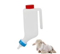 Nubamzy de botella de cabra, botella de leche de cordero de ganado con medidas, gran capacidad, bebedero de cabra, pezón de leche animal para terneros de granja de caballos en miniatura