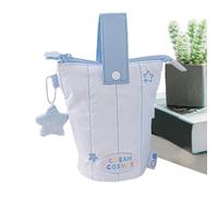 Nubamzy Estuche organizador para lápices, organizador creativo de papelería, correa de asa extraíble, gran capacidad para lápices y bolígrafos, White, Refer to description, Unisex