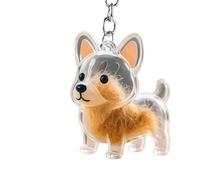 Nubamzy Lindo llavero de coche - Llavero de coche coleccionista de de perro, colgante transparente para bolsa de recuerdo para recoger de animales, decoración del hogar, accesorios de espejo