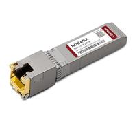 NUBASA Adaptador SFP a RJ45 de 1,25 G, transceptor de módulo SFP de cobre 1000BASE-T, detección automática de 1000/100/10 m, baja potencia <1 W, hasta 100 m con cable Cat5e