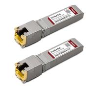 NUBASA Adaptador SFP+ a RJ45 | Detección automática de 10G/5G/2.5G/1G | Baja potencia < 2.5 W | Transceptor de cobre de 10 GbE de hasta 30 m | Plug-Play para Ubiquiti/Cisco/Netgear compatible (paquete