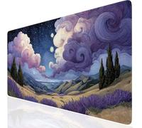 Nube Alfombrilla de Ratón XXL Gmaing Púrpura Mousepad Grande 900x300mm, Alfombrilla Escritorio con Base de Goma Antideslizante, Mejora Precisión y la Velocidad, para PC Accesorios de Oficina ES-9154