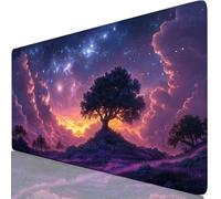 Nube Alfombrilla Ratón XXL 600x300x3mm Mouse Pad Grande Gaming Púrpura Alfombrilla Escritorio con Base Antideslizante, Protector Escritorio, Resiste Salpicaduras,Mousepad para Oficina y Familia Y8-496