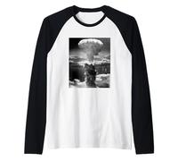 Nube atómica se eleva sobre Nagasaki Camiseta Manga Raglan
