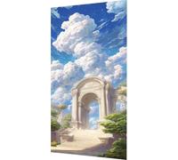 Nube Diamond Painting Arquitectura Diamond Painting Kit Completo, Pintura Diamante Adultos Niños, 5D Cristal Strass Punto de Cruz Puzzle Manualidades para Decoración de Pared del Hogar 50x100cm db0-0t