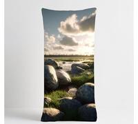 Nube Funda Almohada 145x40cm, Paisaje Largo Funda de Almohada para Dormir de Lado Cómoda, Fundas Cojines Impermeable Lino con Cremallera Invisible para Sofa Exterior Decoracion Hogar Regalo X-3950