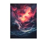 Nube Pintar por Numeros Adultos Ondas Cuadros para Pintar por Numeros 100x135CM DIY Cuadros Decoracion Salon Modernos con Impermeable Colorar Lienzo Pintura Acrilica y 3 Tipos Pinceles 2YH-14045