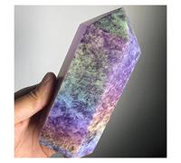 Nube púrpura natural Madre Arco iris Halo Torre de cristal Varita de cristal natural Reiki 1pc decoración de la habitación (Size : 1000-1100g)