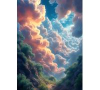 Nube Puzzle de 500 Piezas para Adultos, Puzzle Escena Rompecabezas Adultos Pieza de Madera Juegos, Obra de Arte de Juego de Rompecabezas, para Decoración del Hogar Regalos Regalos 52x38cm g-997