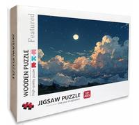 Nube Puzzle Madera, Luna Puzzle 5000 Piezas Adultos con Compact Box 156x105cm, Rompecabezas Desafiante, DIY Juegos de Rompecabezas Creativos para Hombres Mujeres, Decoración Verano Regalo, 4-2732