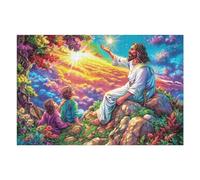 Nube símbolo Jesús Puzzle 1000 Piezas Animal compañía Animal Rompecabezas Familiar para Adultos Aliviar Estrés Decoración De Pared Moderna 1000 PCS