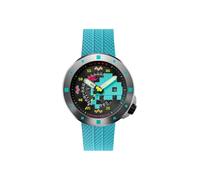 Nubeo Cassini - Reloj automático Space Invaders de 50 mm para hombre, edición limitada con correa de silicona NB-6103, Azul Blaster