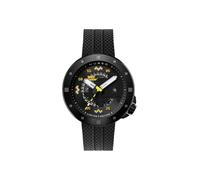 Nubeo Cassini Space Invaders - Reloj para hombre, movimiento automático japonés, caja de acero inoxidable de 50 mm, resistente al agua hasta 50 m, correa de silicona, NB-6103 - Edición limitada