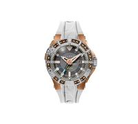 Nubeo Manta - Reloj automático de edición limitada para hombre de 50 mm con correa de silicona NB-6120, Gris Gale