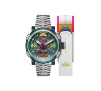 Nubeo Orion - Reloj automático de edición limitada para hombre de 50 mm con pulsera de acero inoxidable sólido NB-6110, Lima láser