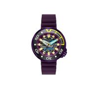 Nubeo Reloj automático de esqueleto de 50mm para hombre con correa de silicona Edición Limitada NB-6113, añil, Correa