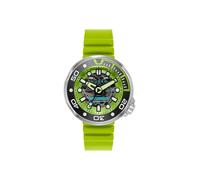 Nubeo Reloj automático de esqueleto de 50mm para hombre con correa de silicona Edición Limitada NB-6113, lime green, Correa