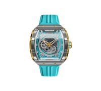 Nubeo Reloj automático Magellan 24h para Hombre 49mm con Correa de Goma NB-6087, City Blue, Magellan 24h Automático