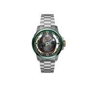 Nubeo Reloj automático Tranquility de 48 mm para hombre, edición limitada, con pulsera de acero inoxidable sólido NB-6091, Quarter Green