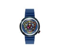 Nubeo Reloj automático Ventana de 48 mm para hombre Atari Gamestation Pro Limited Edition con correa de goma NB-6125, Blue Beacon