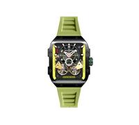 Nubeo Space Maven - Reloj automático de edición limitada para hombre de 44 mm con correa de silicona NB-6077, Caqui oscuro, pulsera