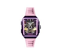 Nubeo Space Maven - Reloj automático para Hombre, 44 mm, edición Limitada con Correa de Silicona NB-6077, Púrpura, Pulsera