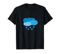 Nubes Azules con Copos de Nieve Que Caen - Clima de Invierno Camiseta