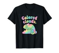 Nubes de Colores Camaleón Tie Dye Rainbow Print Camiseta