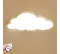 Nubes Lámpara de Techo LED Ultrafina 5cm Creativa para Niños Y Niñas - Luz Romántica de Dormitorio Con Control Remoto (Color: Regulable)