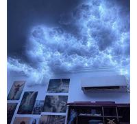 Nubes Led, Luz Nocturna LED Nube Tormentosa, Luz LED Nube, Kit Tiras Luz Que Cambian Color RGB, Lámpara Nube Tormentosa DIY, Luz LED 3D Nube Tormentosa Luces Halloween 10m