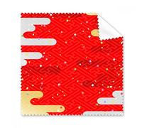 Nubes Patrón de Geometría rojo Japón gafas paño de limpieza paño limpiador de regalo teléfono Protector de 5 unidades