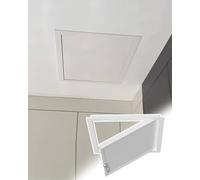 NUBGRDZA Pestillo de Puerta de Acceso al ático Blanco con Tirador para Techo, 22 x 22, 30, 36, Panel con Resorte Oculto, 10 x 10, 12 x 12, 14 x 14, 16 x 16, 24 x 24 (650 x 850 mm)