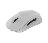 Nubi NM1 White - Ratón inalámbrico y con cable para juegos (2.4 GHz / Bluetooth 5.2 / USB-C) | Ultraligero de 39 g | PixArt PAW3395 | 12000 DPI | Velocidad de sondeo de 1000 Hz | Batería de 230 mAh