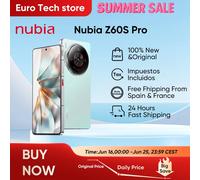 Nubia Z60S Pro 6,78 "Smartphone Snapdragon 8 Gen 2 5100mAh batería 80W carga comunicación por satélite AI teléfono versión Global 16GB 1TB Black