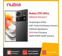 Nubia Z70 Ultra Smartphone 5G 6,85 ''144Hz cámara de pantalla completa 6150mAh batería IP68 impermeable NFC versión Global 100% nuevo 12+256GB Gold