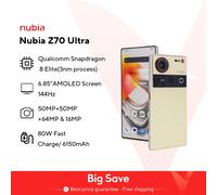 Nubia Z70 Ultra SmartPhones 5G Nueva CÁMARA FLAGSHIP móvil Adndroid Snapdragon 8 Elite Supreme Gold