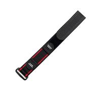 Nublado Correa de reloj deportiva de nailon resistente al agua de 18mm y 20mm para reloj Luminox, correa de repuesto para reloj Seiko(Black Red,22mm)