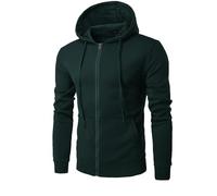 NuBlend 2024 - Chaquetas deportivas ligeras de forro polar para hombre, mezcla de algodón, tallas S 3X, sudadera de clase, Dark Green#5, S