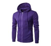 NuBlend - Chaqueta de trabajo ignífuga de forro polar para hombre, mezcla de algodón, tallas S, 3X, sudadera con cremallera completa, Purple-4, L