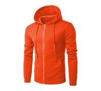 NuBlend - Sudadera de piel de oveja y sudadera de forro polar para hombre, mezcla de algodón, tallas S 3X, Naranja-5, XL