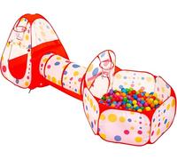 NUBUNI 3 en 1 Tienda Campaña Infantil | Piscina de Bolas | Casita Infantil | Tunel Juego Infantil | Plegable Parque Bolas Infantil | Jardín Exterior Interior Casitas Tela Tipi B (Bolas NO Incluidas)