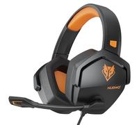 NUBWO N16 Auriculares con Cable - Micrófono con Cancelación de Ruido, Sonido Estéreo y Diseño Cómodo para PS5, PS4, XboxOne, NS, PC, Computadora Portátil y Mac - Amarillo