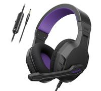 NUBWO U3 - Auriculares para Juegos con micrófono para PC, PS4, PS5, Xbox1, Mac, Switch, Auriculares para Juegos con Cable con micrófono Claro, Ligero y Control en línea, Color Morado