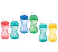Nuby 2-Pack No-Spill Easy Grip Cup, 10 Ounce, Colors May Vary
